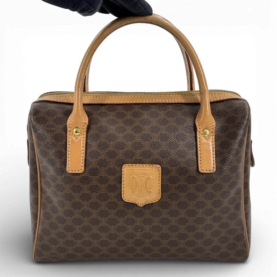 CELINE マカダム キャンバス ボストンバッグ