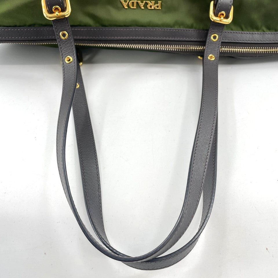 PRADA ミラノナイロン&サフィアーノレザー 2WAY Bruciato ショルダーバッグ