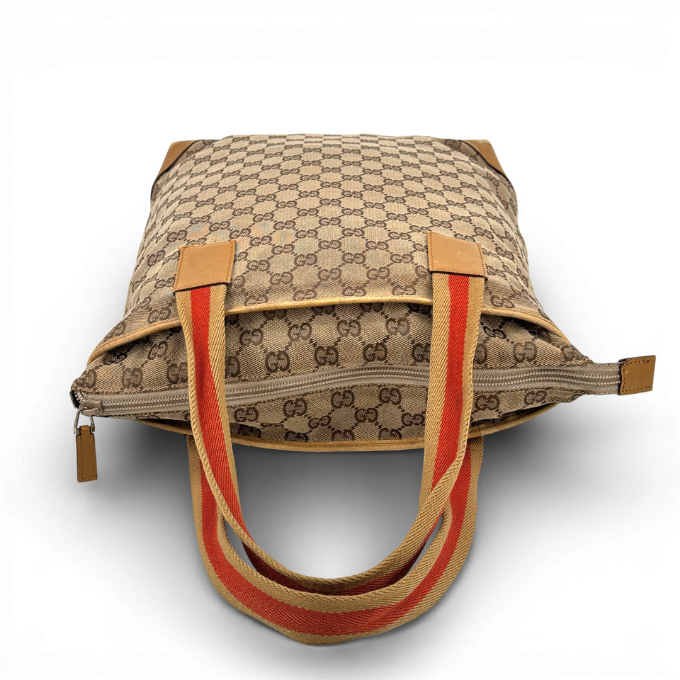GUCCI GGキャンバス ベージュ ショルダーバッグ