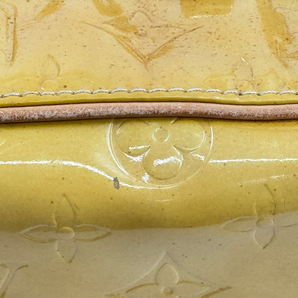 LOUIS VUITTON モノグラム ヴェルニ イエロー トンプキンス・スクエア M91102 ハンドバッグ