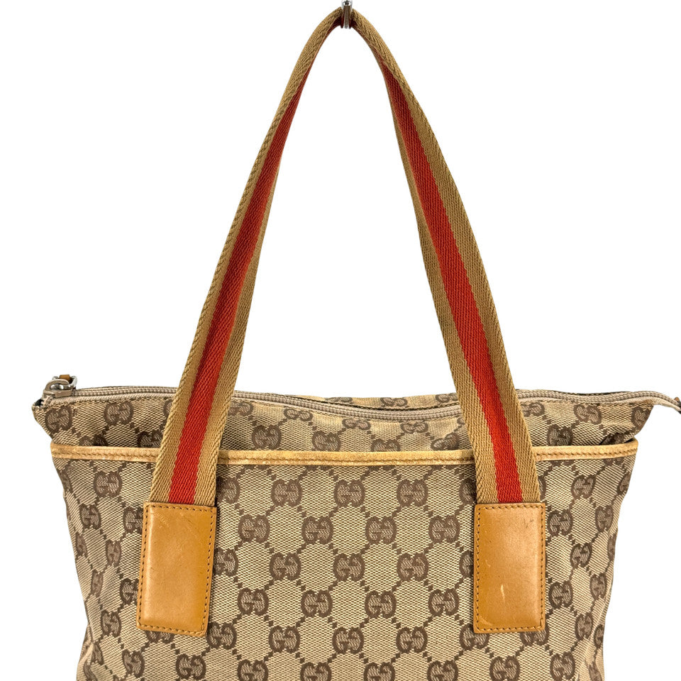 GUCCI GGキャンバス ベージュ ショルダーバッグ