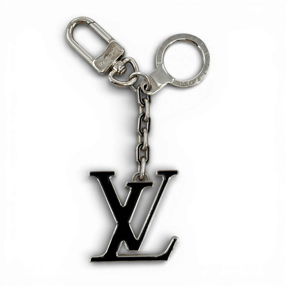 LOUIS VUITTON ポルトクレ プリント イニシャル ブラック M65071 バッグ チャーム
