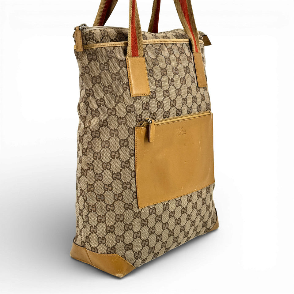 GUCCI GGキャンバス ベージュ ショルダーバッグ