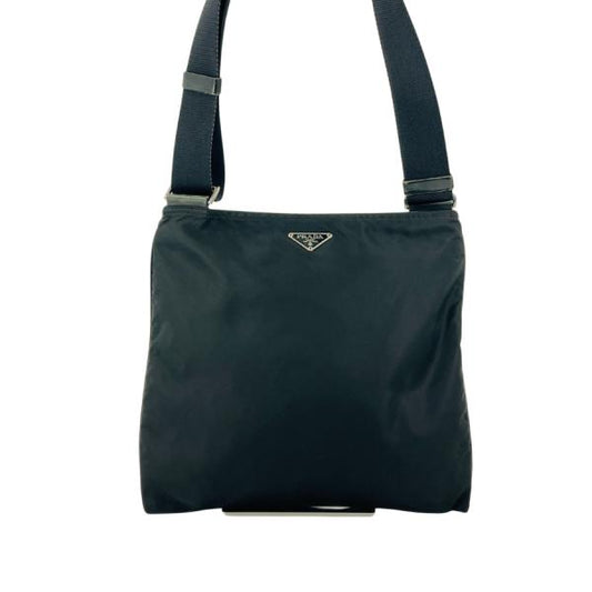PRADAショルダー　ナイロン×レザー　黒　付け根スレ