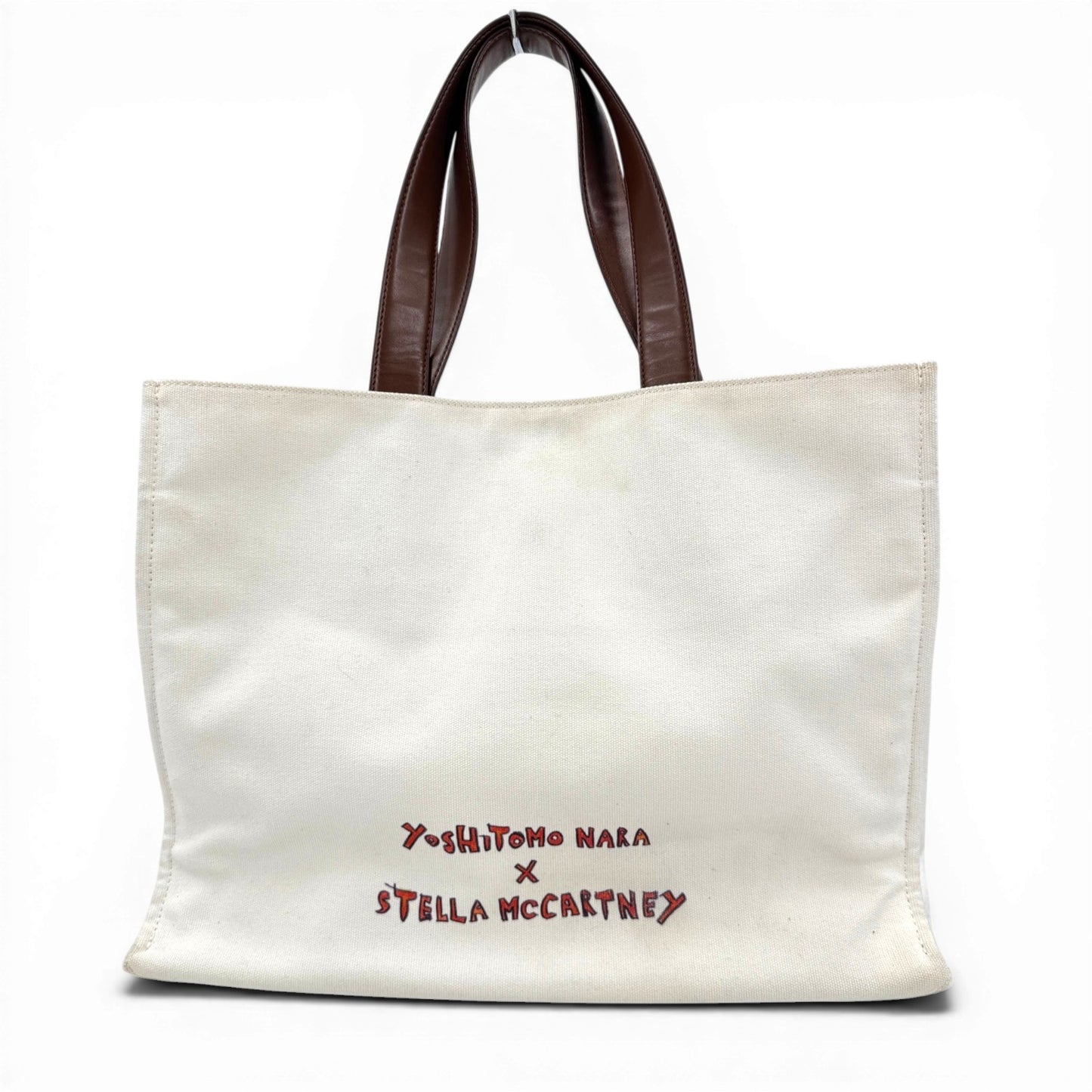 YOSHIMOTO NARA x STELLA McCARTNEY ホワイト キャンバス ショルダーバッグ