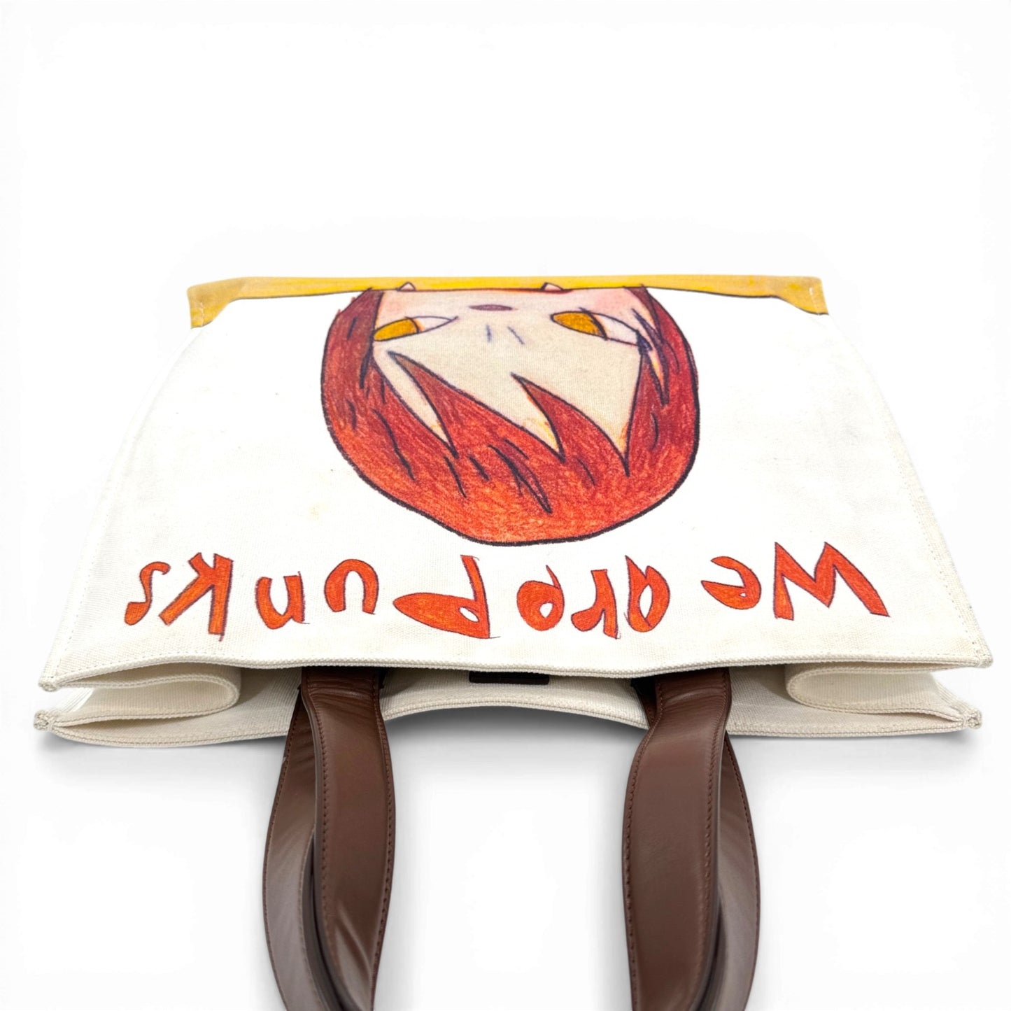 YOSHIMOTO NARA x STELLA McCARTNEY ホワイト キャンバス ショルダーバッグ