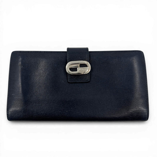 GUCCI ブラックレザー 二つ折り 長財布