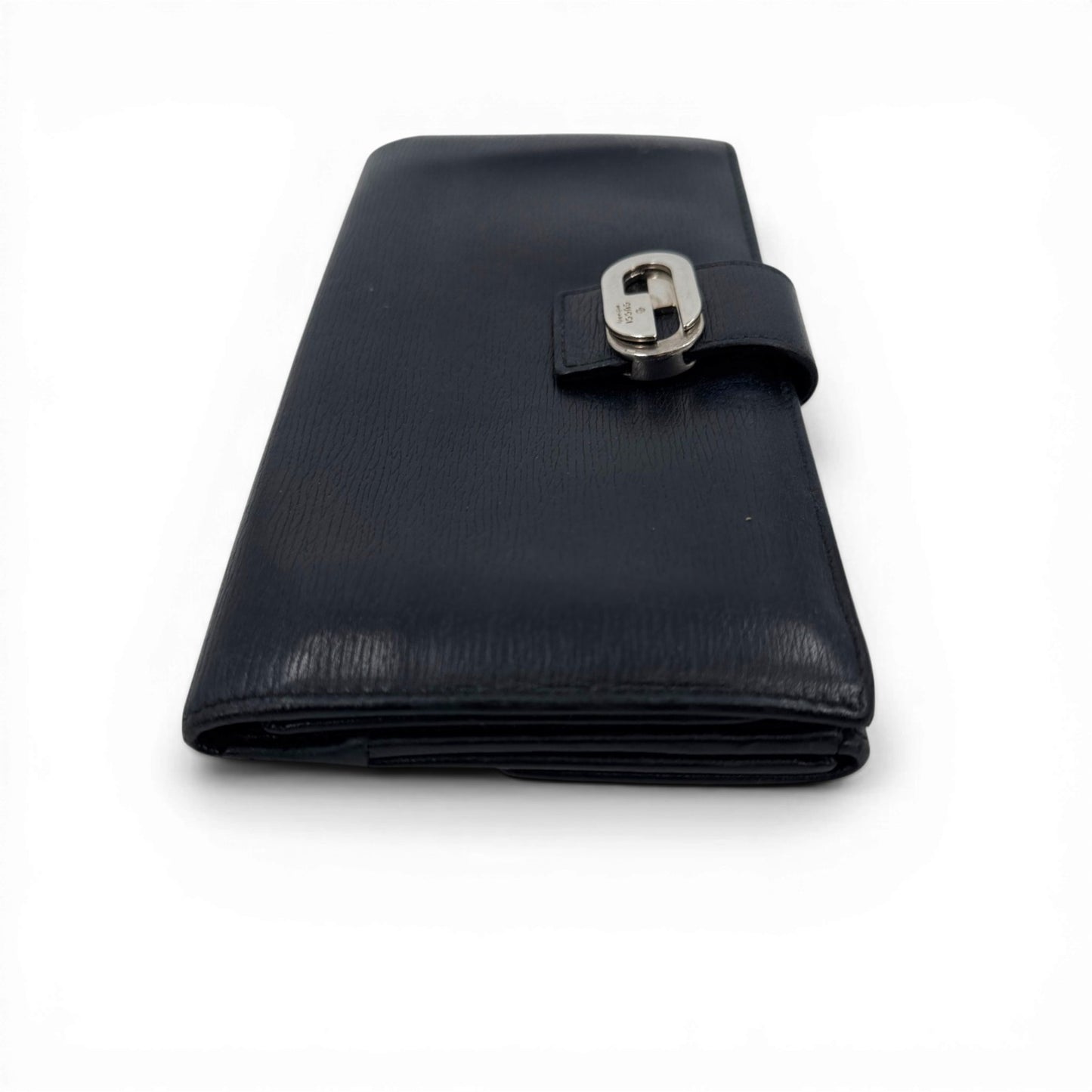 GUCCI ブラックレザー 二つ折り 長財布