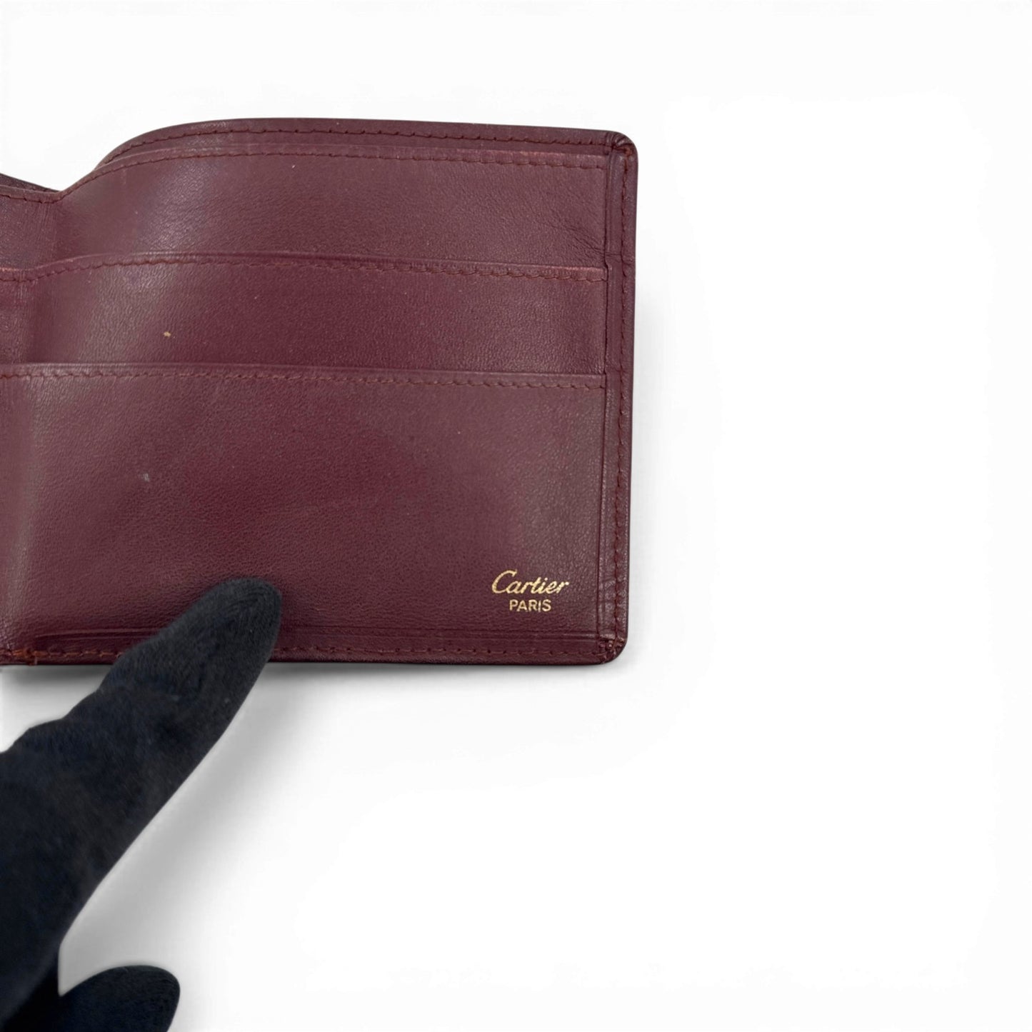 Cartier ボルドー 二つ折り 財布