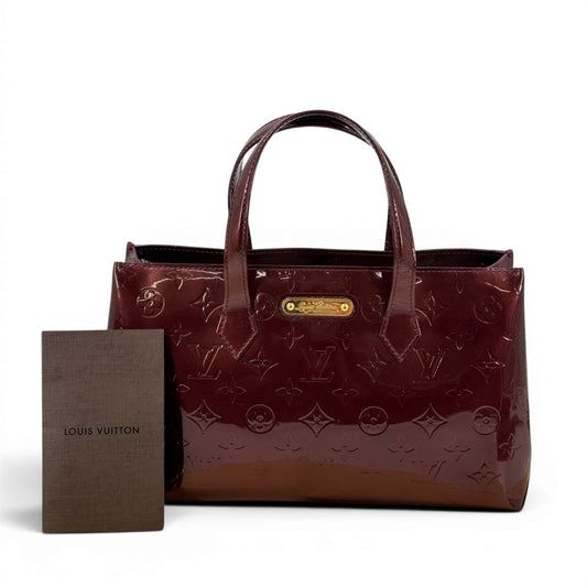 LOUIS VUITTON ウィルシャーPM モノグラム・ヴェルニ レザー アマラント ハンドバッグ M93641