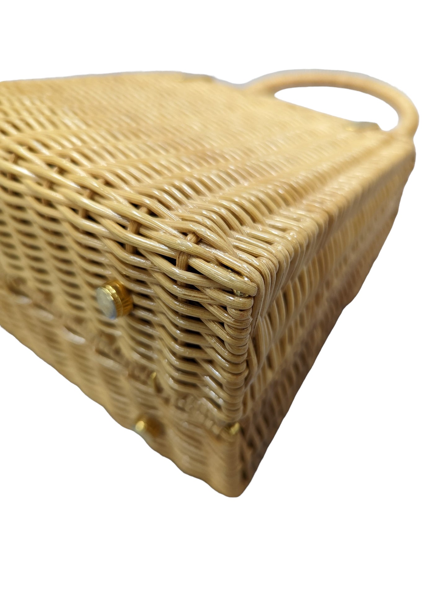 Salvatore Ferragamo  basket Gancini Straw bag Hand Brown Leather